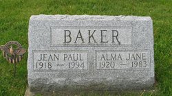 Alma Jane <I>Hofmann</I> Baker 