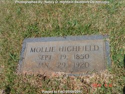 Mary Mollie <I>McAlilly</I> Highfield 