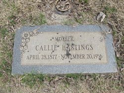 Callie <I>Hudgins</I> Hastings 