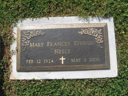 Mary Frances <I>Sturgis</I> Neely 