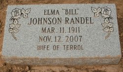 Mrs Elma Lee “Bill” <I>Johnson</I> Randel 