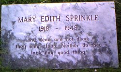 Mary Edith <I>Dean</I> Sprinkle 