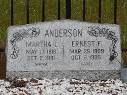 Martha Lucille <I>Cornwell</I> Anderson 