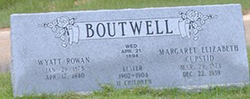 Wyatt Rowan “Buck” Boutwell 
