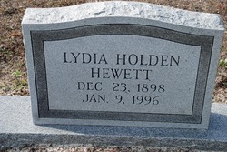 Lydia Irene <I>Holden</I> Hewett 