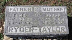 Sarah Elizabeth <I>Stanford</I> Ryder-Taylor 