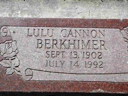 Lulu <I>Cannon</I> Berkhimer 