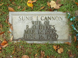 Sunie Irene <I>Cannon</I> Dykes 