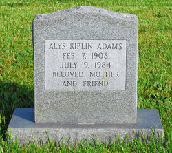 Alys Beryl <I>Kiplin</I> Adams 