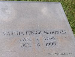 Martha <I>Penick</I> McDowell 
