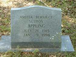 Amelia Bernice <I>Sutton</I> Appling 