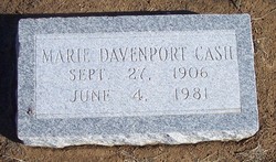 Marie <I>Davenport</I> Cash 