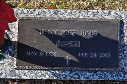 Martha Elizabeth “Betty” <I>Ruff</I> Jones 