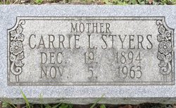 Carrie Lillie <I>Yost</I> Styers 