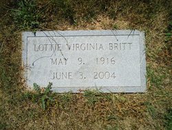 Lottie Virginia <I>Cooke</I> Britt 