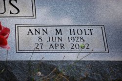 Annie Mae “Ann” <I>Holt</I> Backhaus 