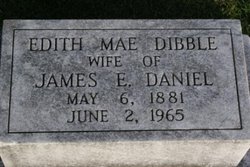 Edith Mae <I>Dibble</I> Daniel 