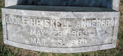 Lucille <I>Heiskell</I> Anderson 