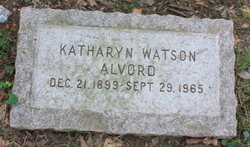 Katharyn McLean <I>Watson</I> Alvord 