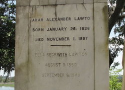 Sarah Gilbert <I>Alexander</I> Lawton 