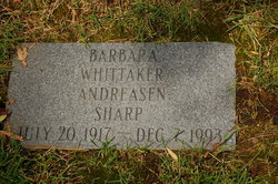 Barbara Louise <I>Whittaker</I> Andreasen Sharp 