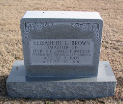 Elizabeth L. <I>Watson</I> Brown 