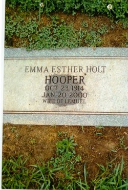 Esther <I>Holt</I> Hooper 