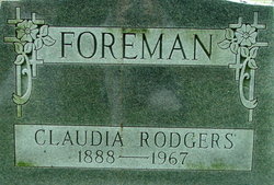 Claudia <I>Rogers</I> Foreman 