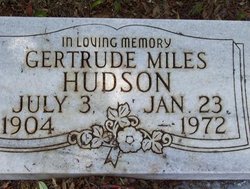 Gertrude Miles Hudson 