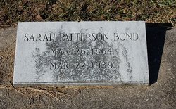 Sarah Matilda <I>Patterson</I> Bond 