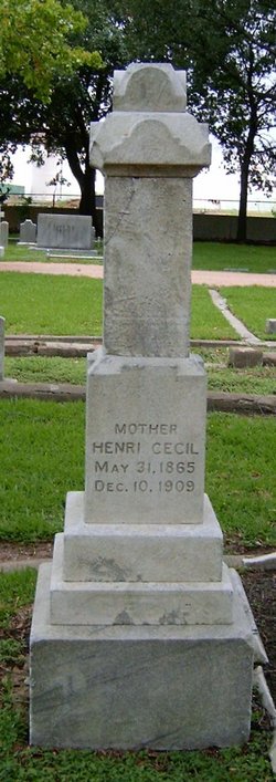 Henrietta Elizabeth “Henri” <I>Coor</I> Cecil 