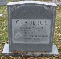 Anne Whitfield <I>Meriam</I> Claudius 