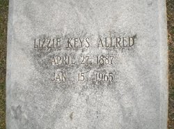 Mary Elizabeth “Lizzie” <I>Keys</I> Allred 
