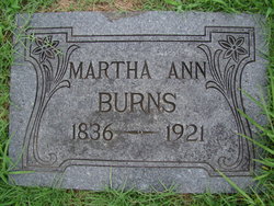 Martha Ann <I>Pruden</I> Burns 
