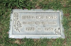 Betty Lou <I>Dean</I> Boyd 
