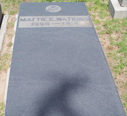 Martha Elizabeth “Mattie” <I>Gray</I> Watkins 