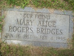 Mary Alice <I>Rogers</I> Bridges 