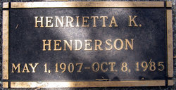 Henrietta K Henderson 
