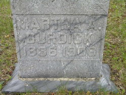 Martha A <I>Martin</I> Burdick 
