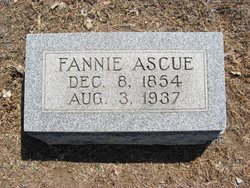 Marriah Francis “Fannie” <I>Kemp</I> Ascue 