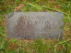 Mary Ann <I>Pinegar</I> Wilkerson 