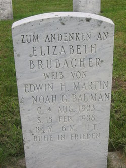 Elizabeth <I>Brubacher</I> Bauman 