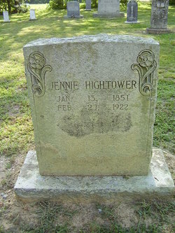 Sarah Jane “Jennie” Hightower 