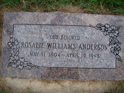 Rosalie <I>Williams</I> Anderson 