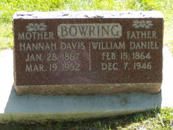 Hannah Hyder <I>Davis</I> Bowring 