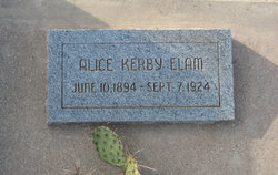 Alice Amelia <I>Kerby</I> Elam 