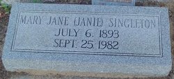 Mary Jane “Jannie” <I>Chafin</I> Singleton 