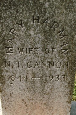 Mary Susan <I>Harmon</I> Cannon 