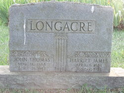 Harriett Frances “Hattie” <I>James</I> Longacre 