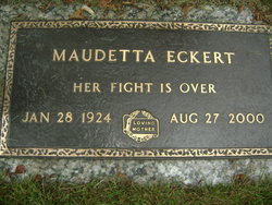 Maudetta “ Aunt Maude” <I>Breden</I> Eckert 